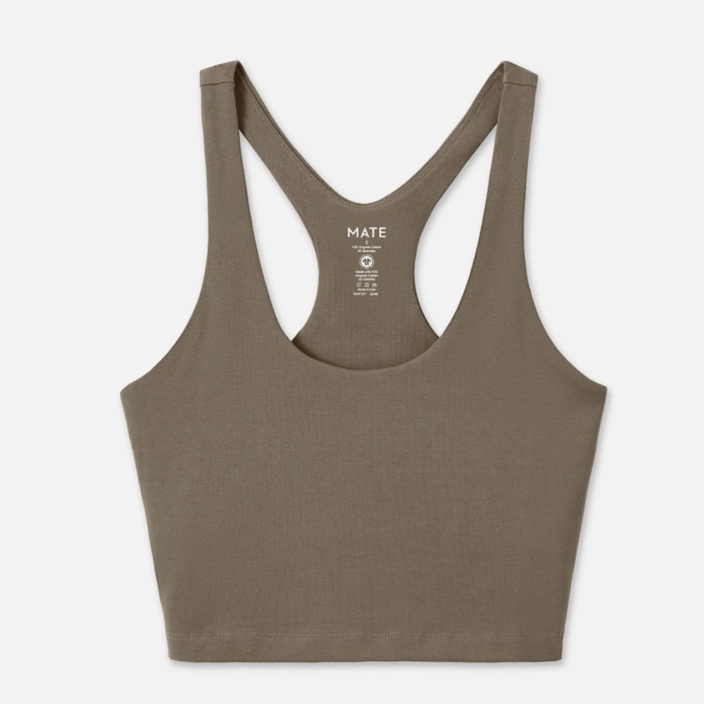 Mate the Label Racer Tank in Pebble